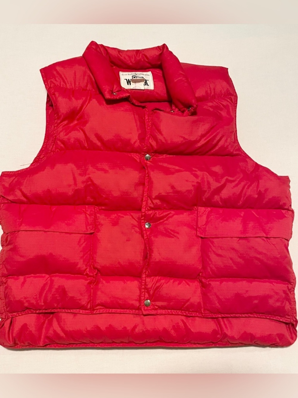 Vintage Woolrich Bering Goose Down Puffer Vest Red XL 80s